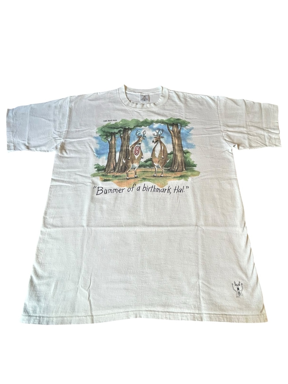 Vintage The Far Side Deer Hunting Graphic Tee XL USA Made Gary Larson